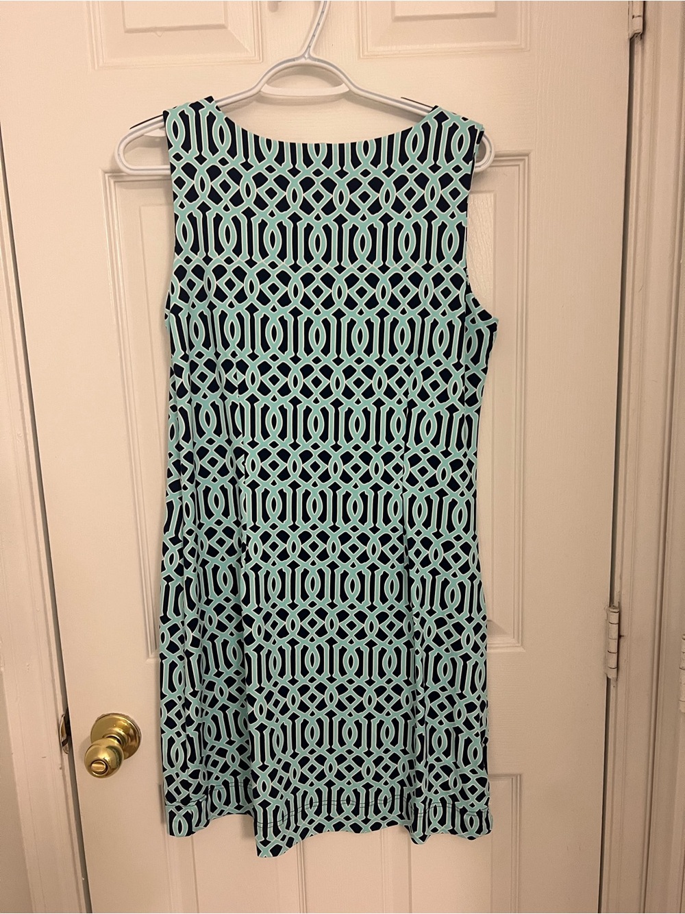 LuLaRoe Mint and Black Geometric Midi Dress